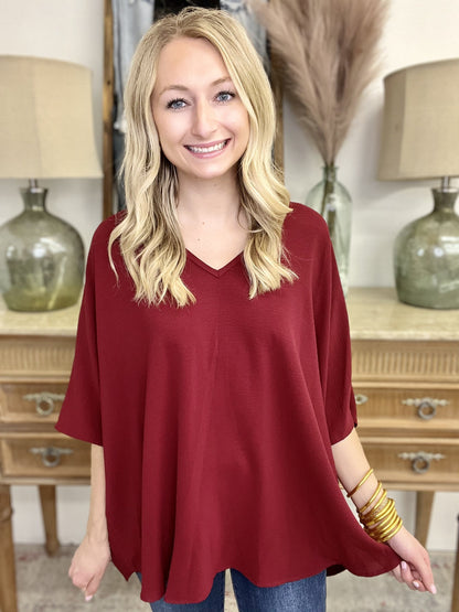 The Adrienne Poncho Top - 9 Colors/AS