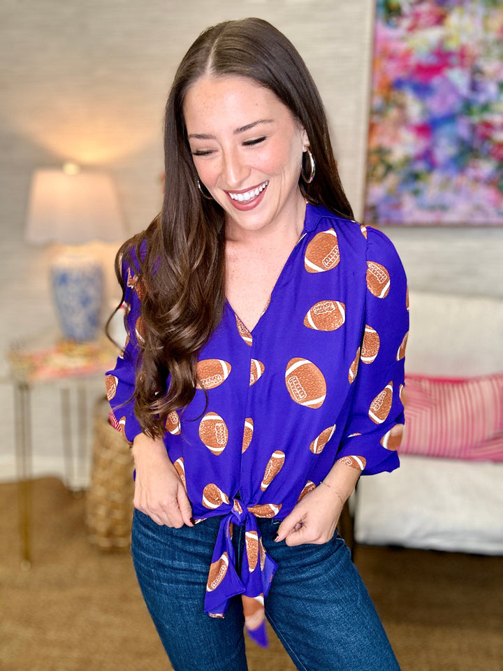 The Go Purple LS Tie Top-AS