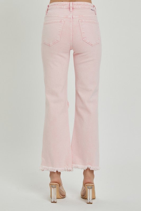 The Risen Straight Jeans in Pink - AS