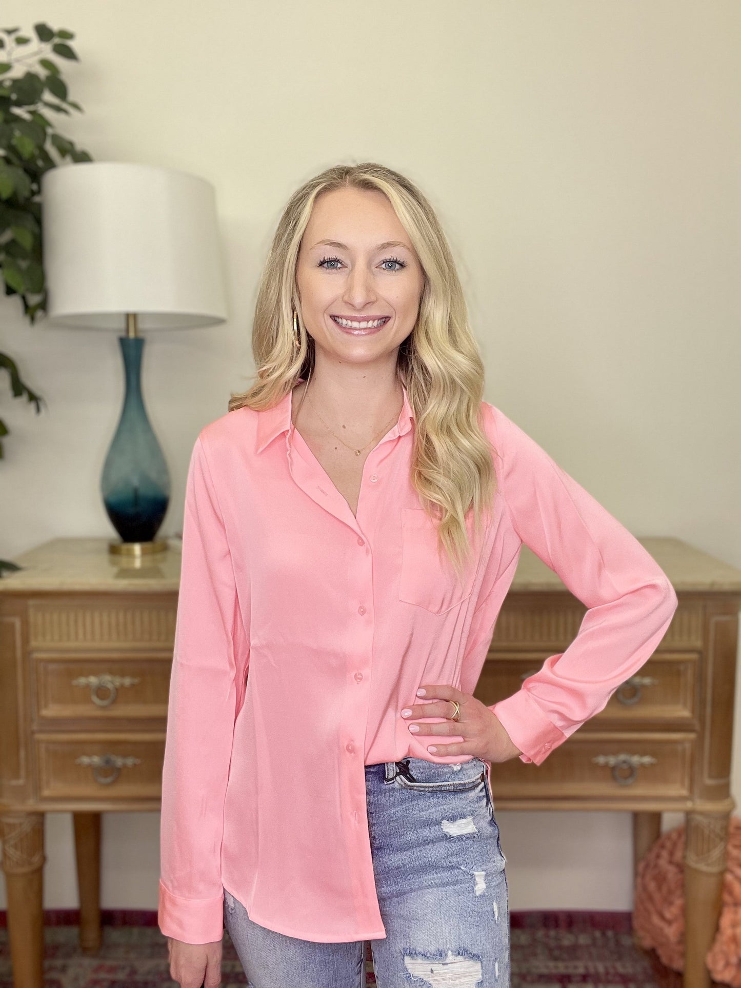 The Satin Sasha Blouse - 7 Colors