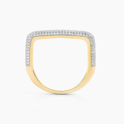 ES Curved Diamond Bar Stackable Ring