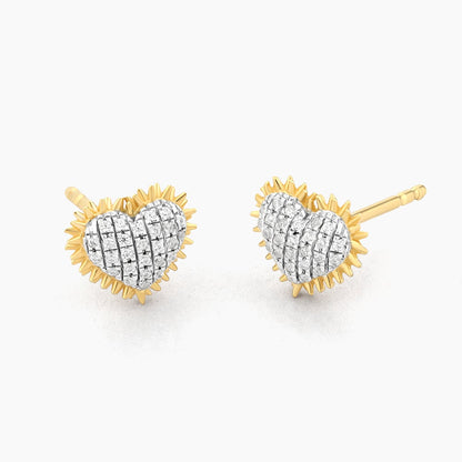 ES Spiked Heart Stud Earrings