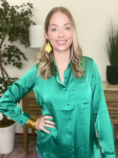 The Satin Sasha Blouse - 7 Colors