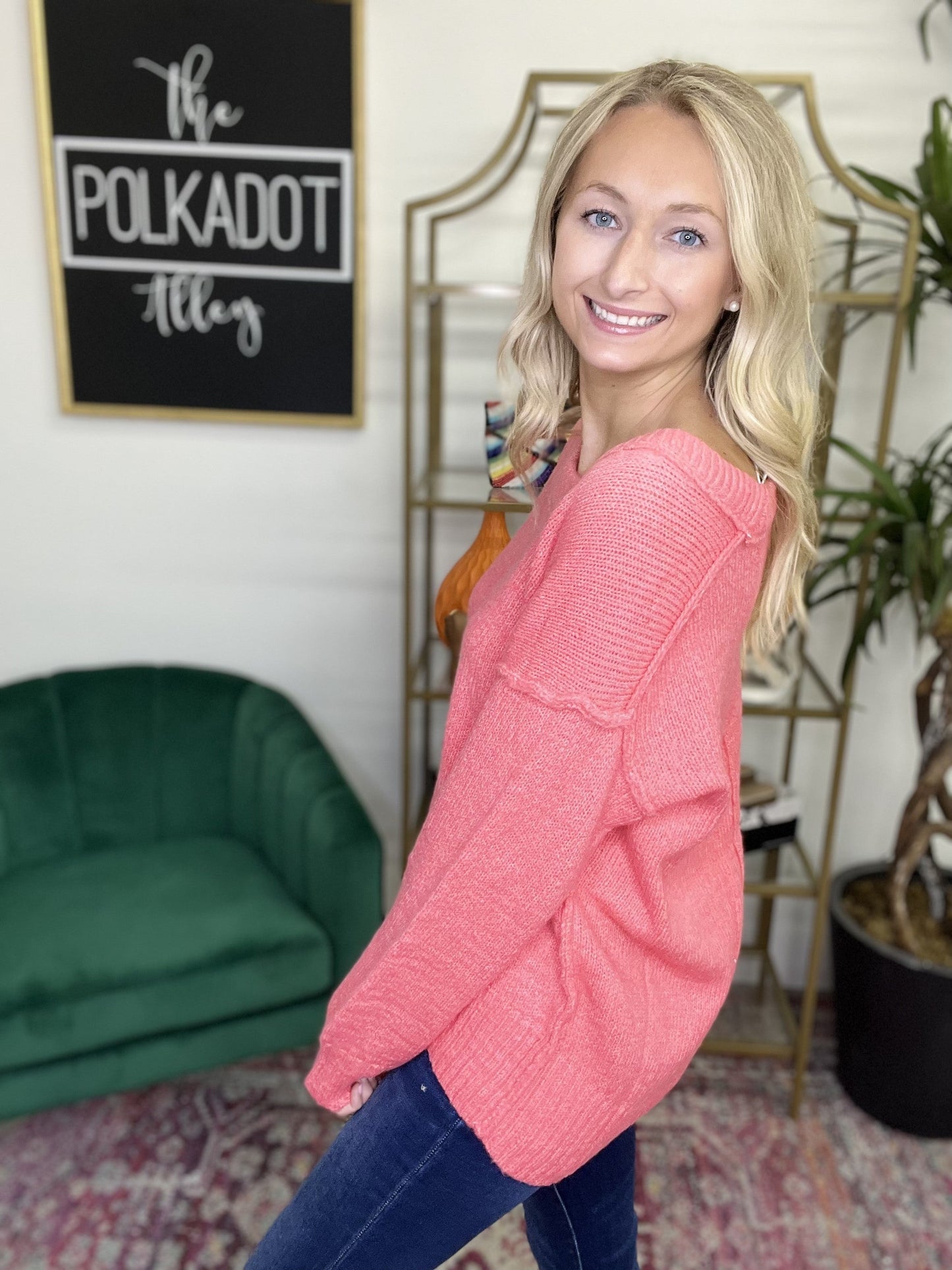 The Coral Pink Sweater