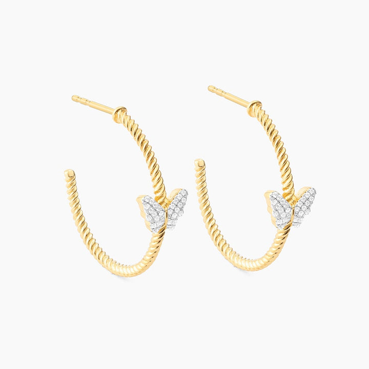 ES Butterfly Hoop Earrings