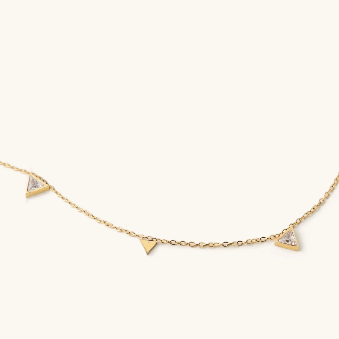 The Tori Crystal Triangle Necklace