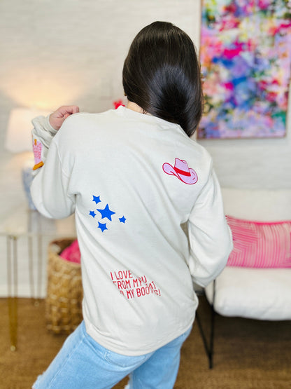 The Cowgirls Patchwork Sweatshirt