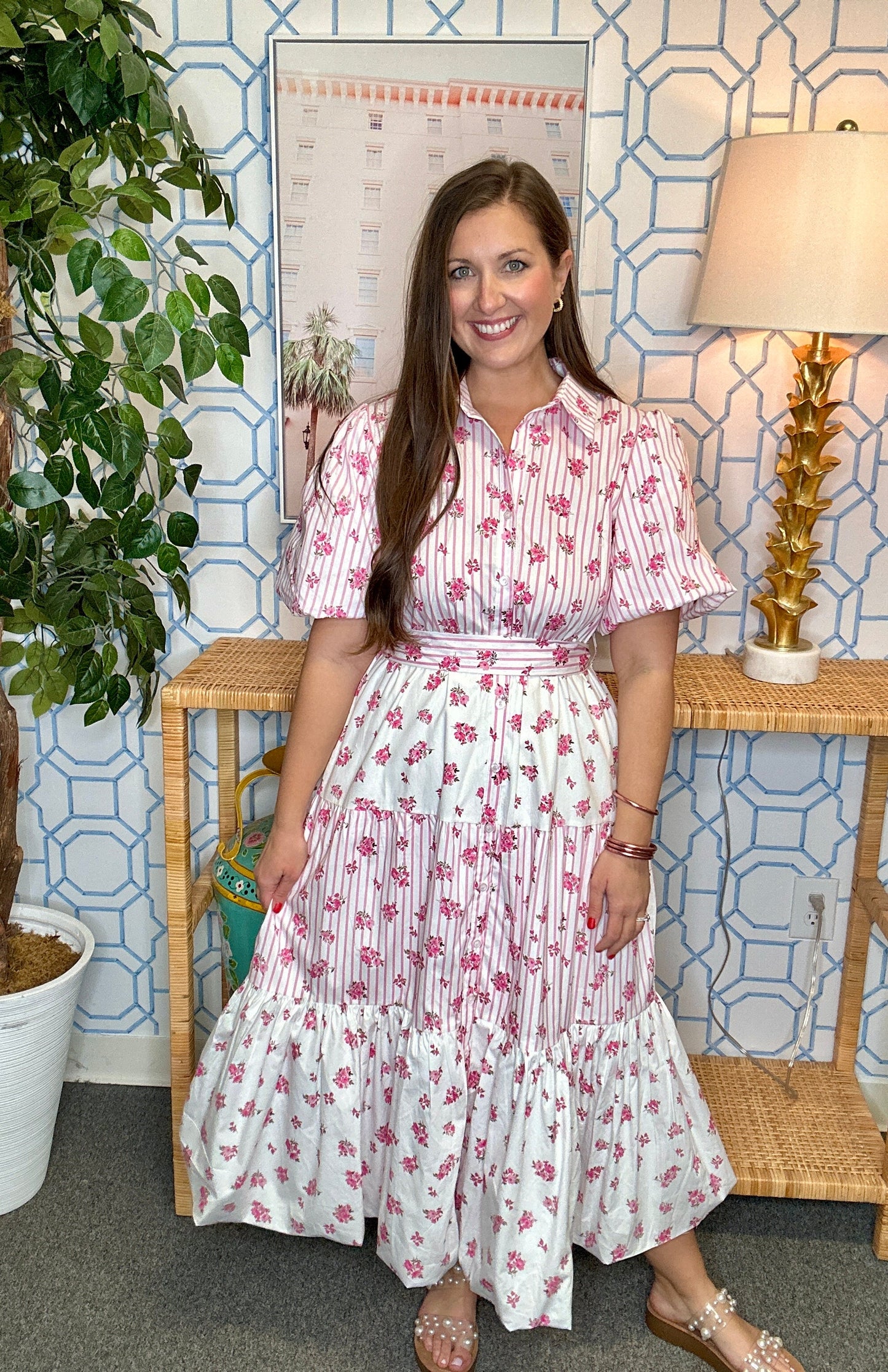 The Landri Dress in Pink