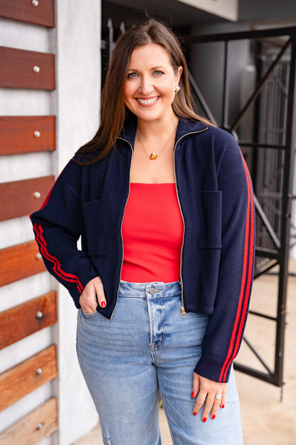 The Lincoln Sweater in Navy