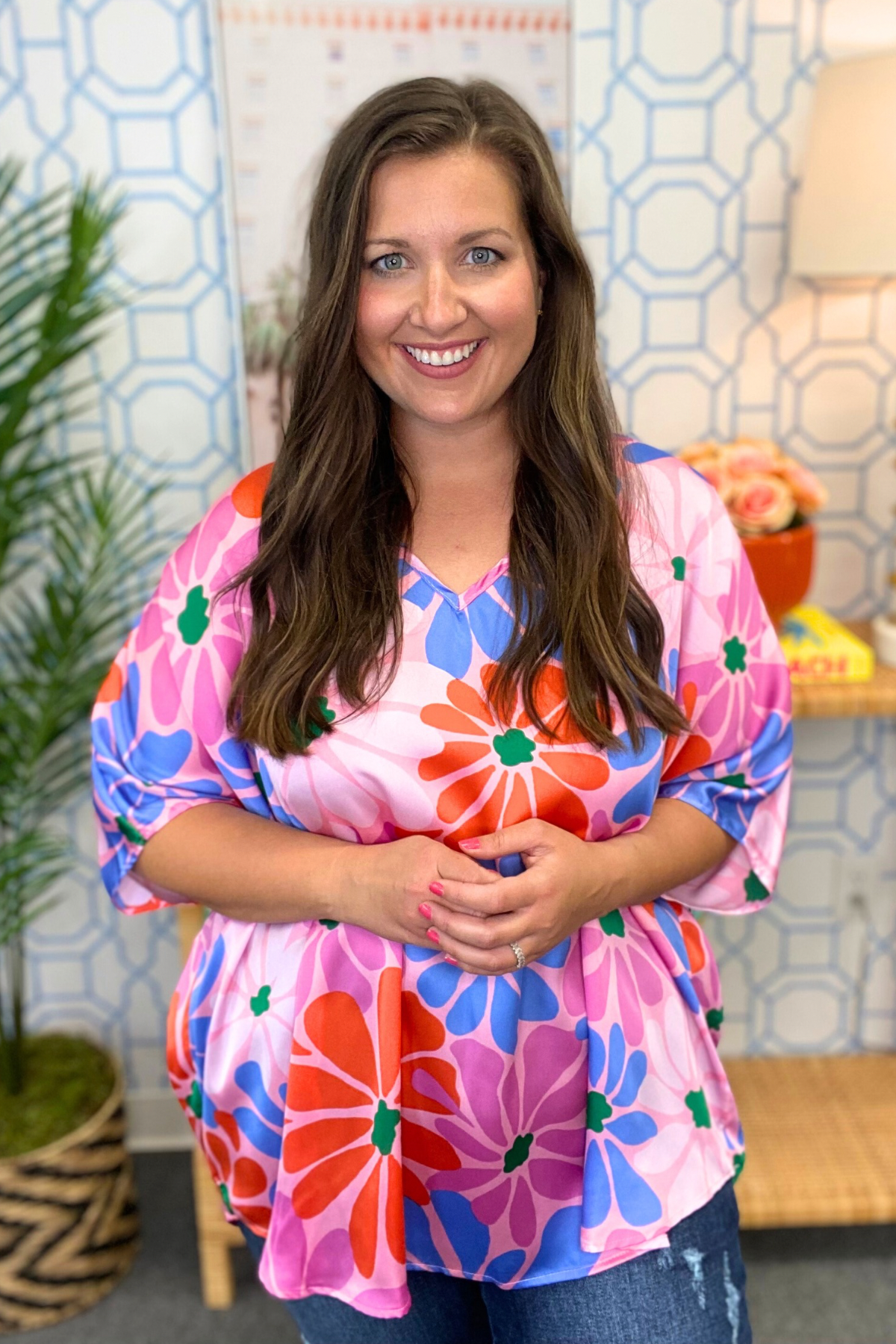 The Sweet Petals Poncho Top-AS