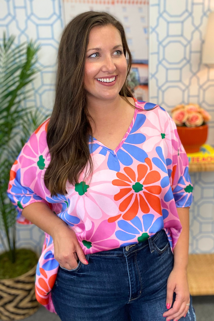 The Sweet Petals Poncho Top-AS