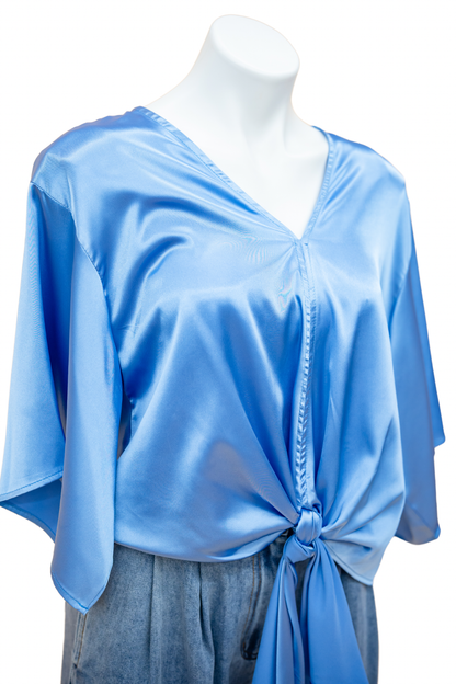 The Solid Satin Tie Top-4 Colors