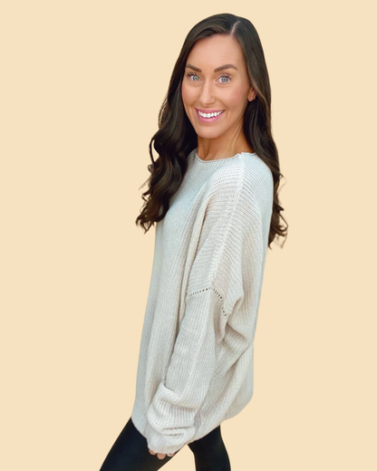 The Alice Sweater in Taupe-AS