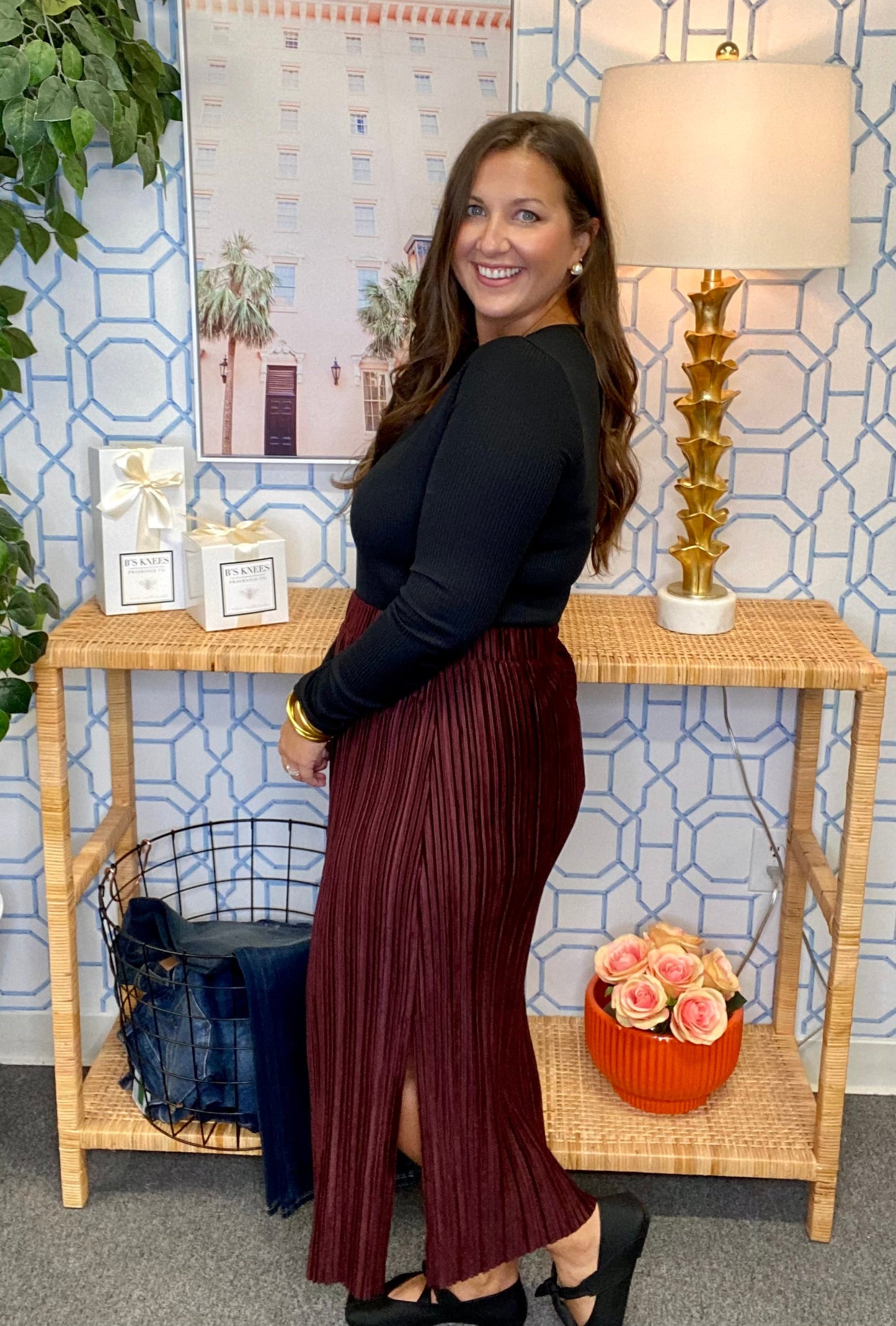 The Velvet Midi Skirt-2 Colors