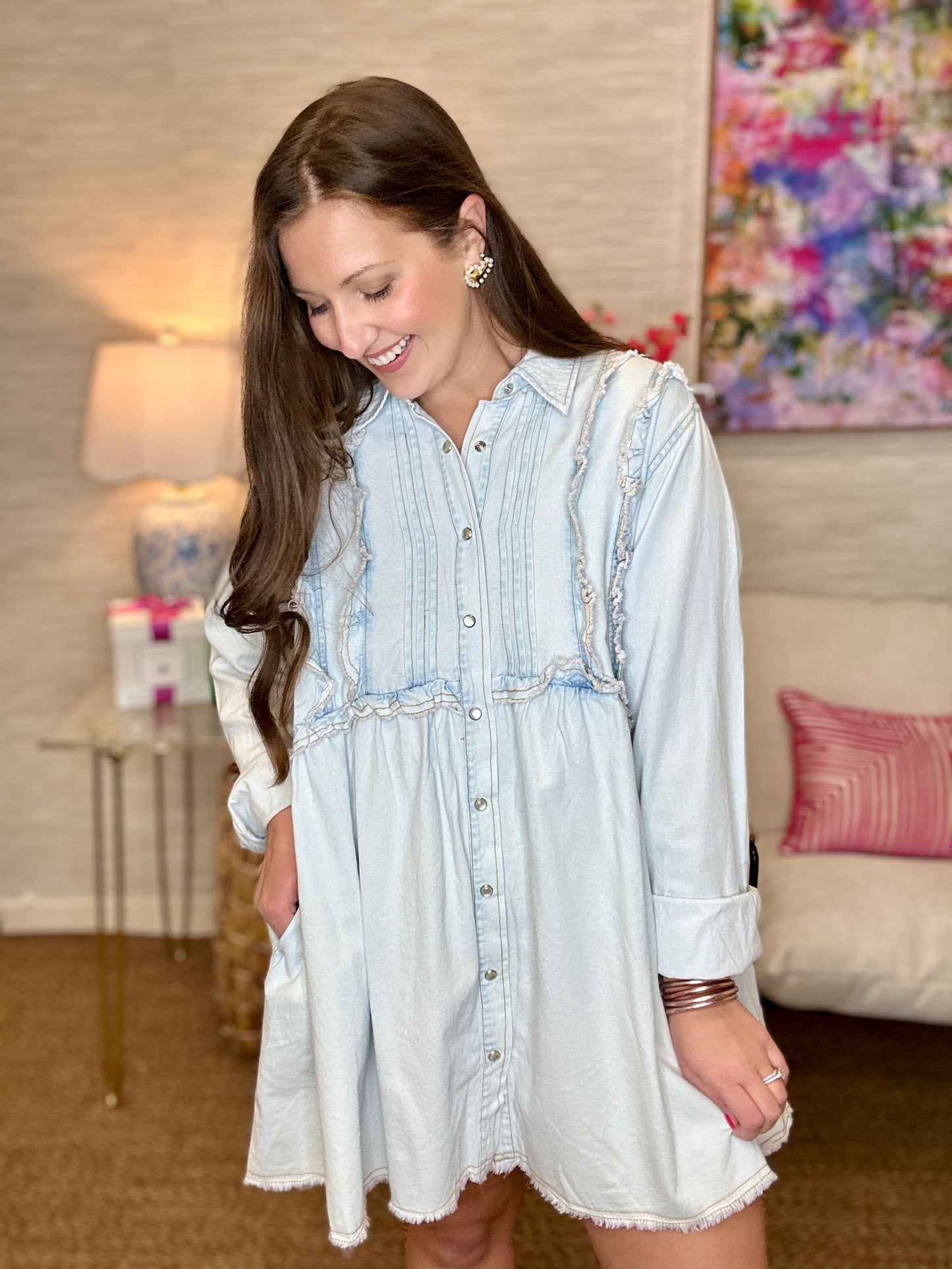 The Iced Denim Dress