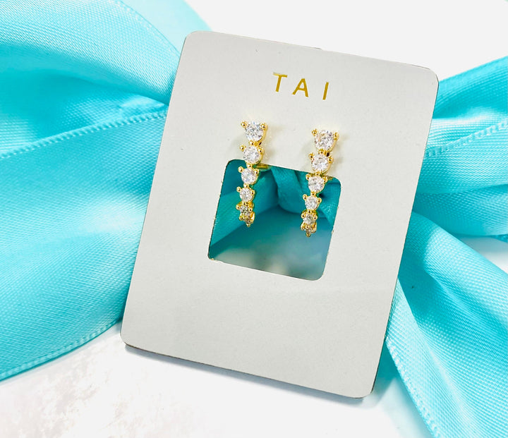 The Tai CZ Half Hoops