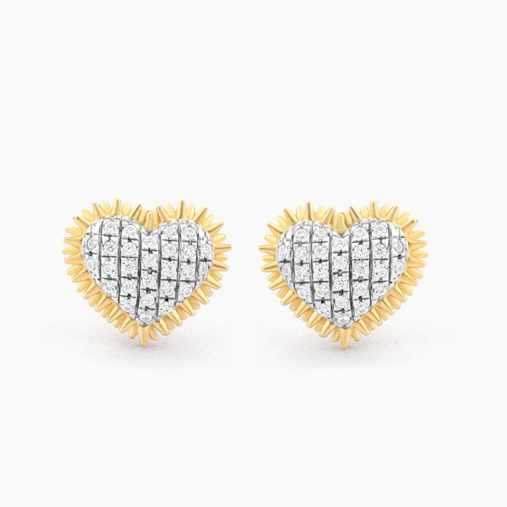 ES Spiked Heart Stud Earrings