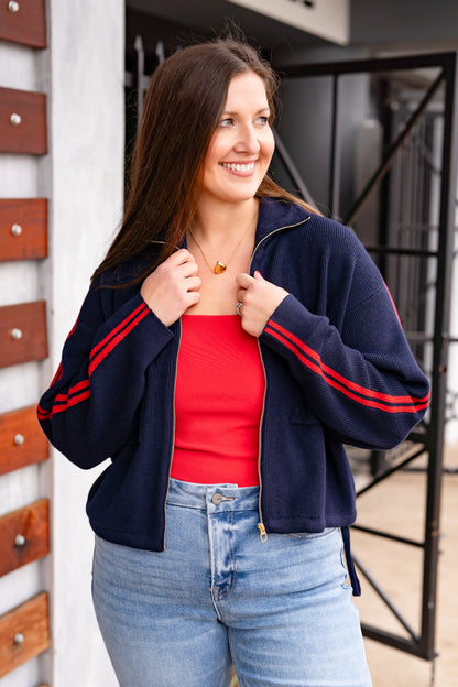 The Lincoln Sweater in Navy