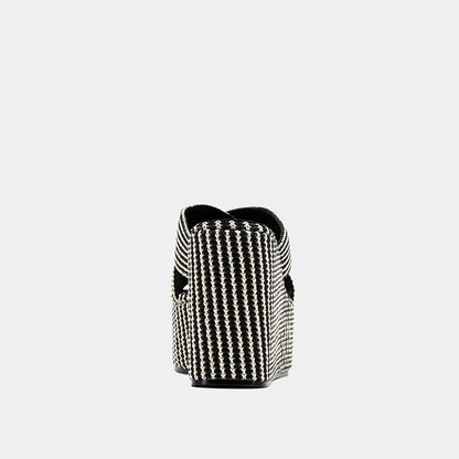 The Black Woven Ludovia Wedges