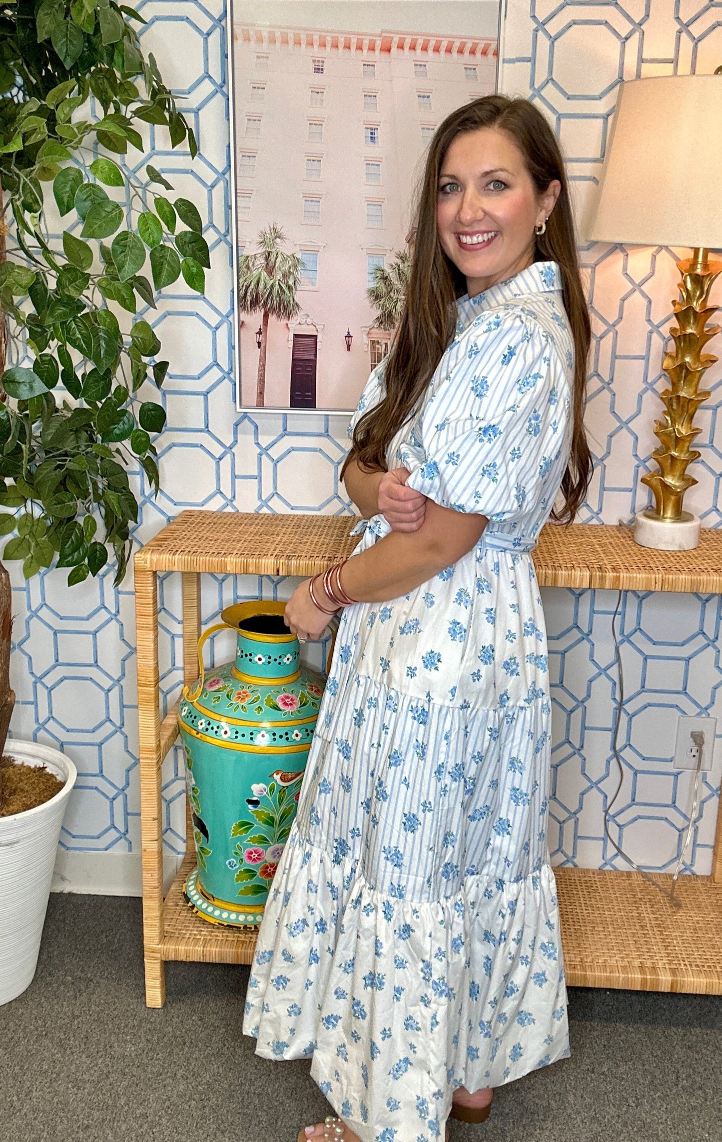 The Landri Dress in Blue
