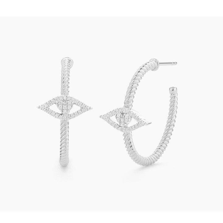 ES Evil Eye Hoop Earrings