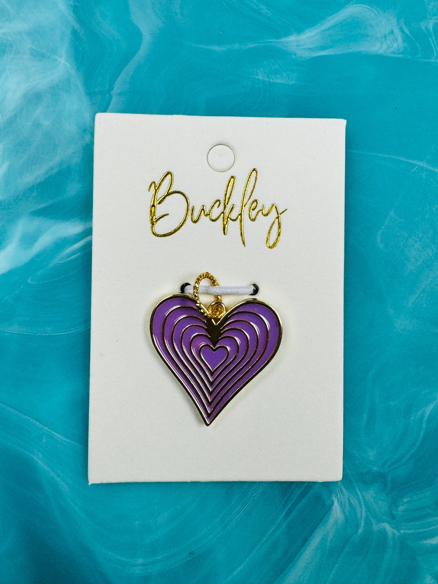 The Buckley Bold Heart Charm in 5 Colors