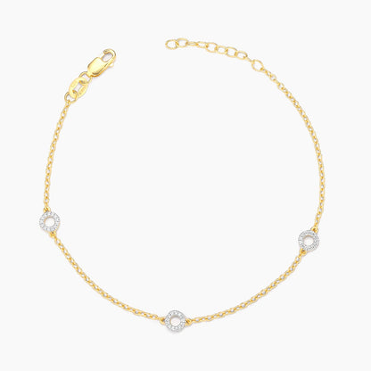 ES Circle Station Chain Bracelet