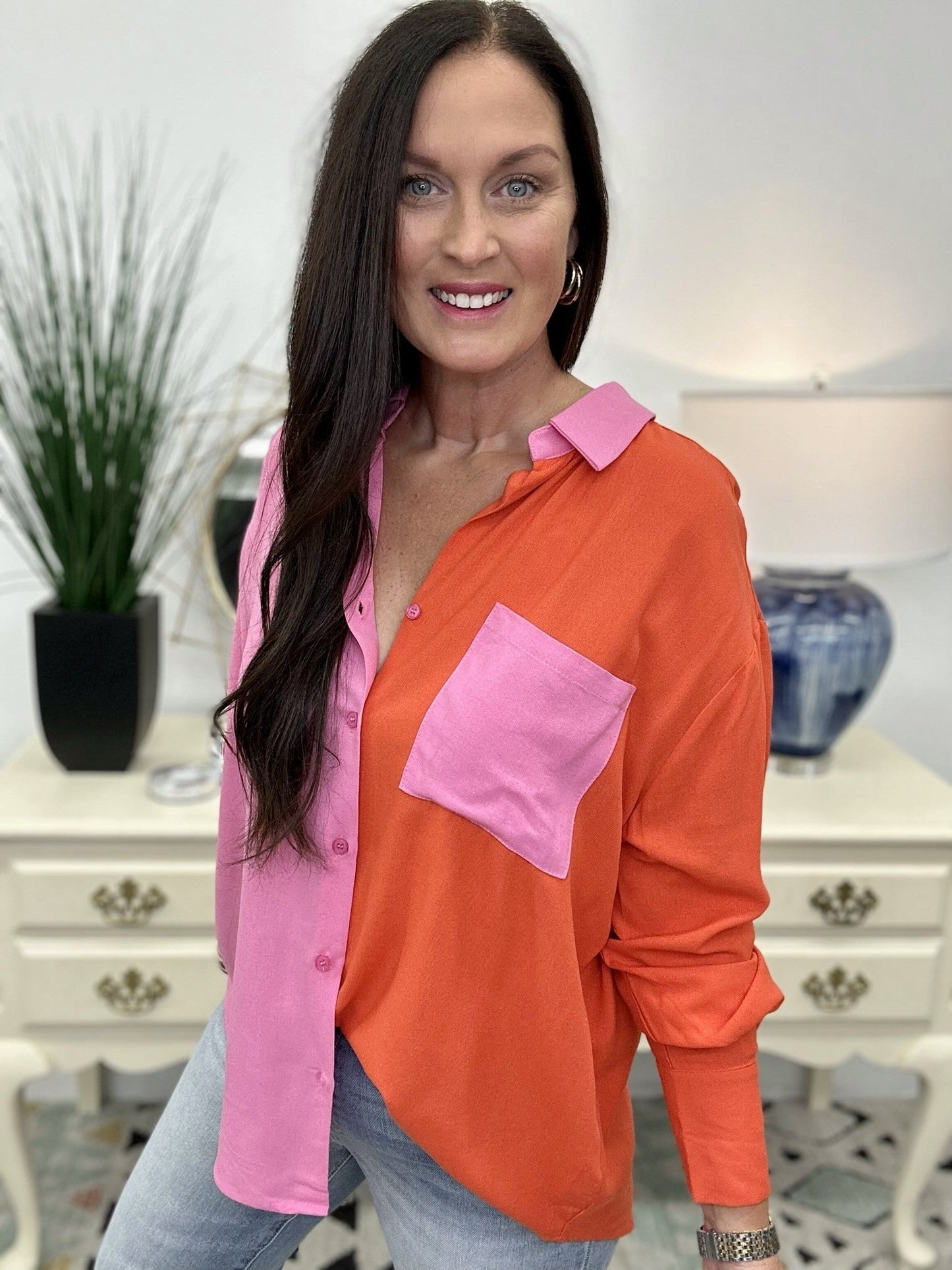 The Theo Top in Pink