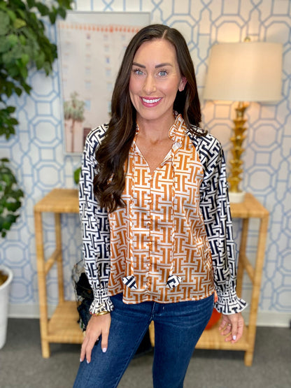 The THML Geo Blouse