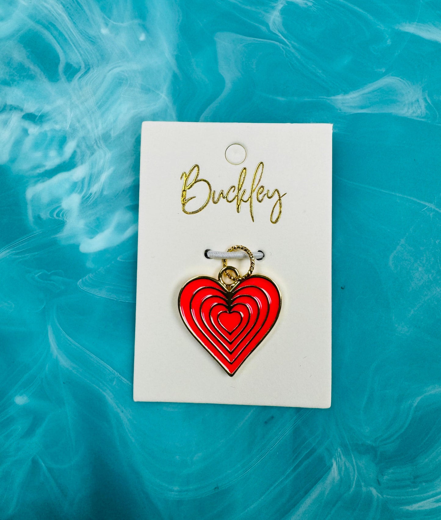 The Buckley Bold Heart Charm in 5 Colors