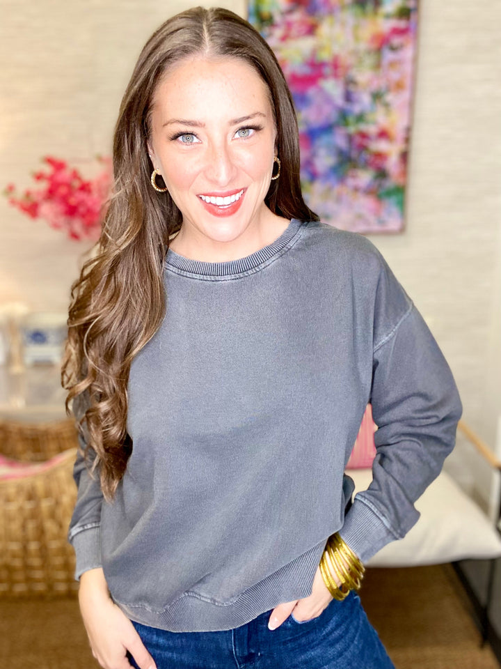 The Friday Pullover in Charcoal