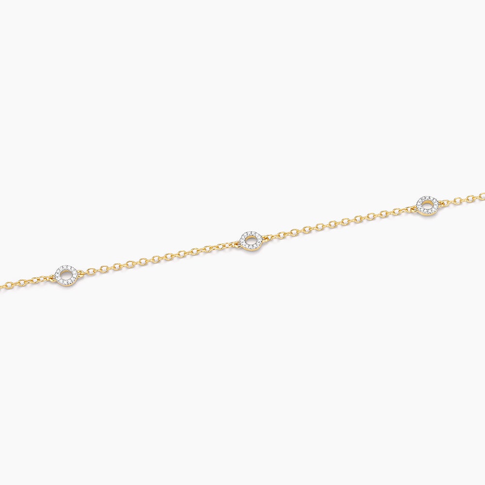 ES Circle Station Chain Bracelet