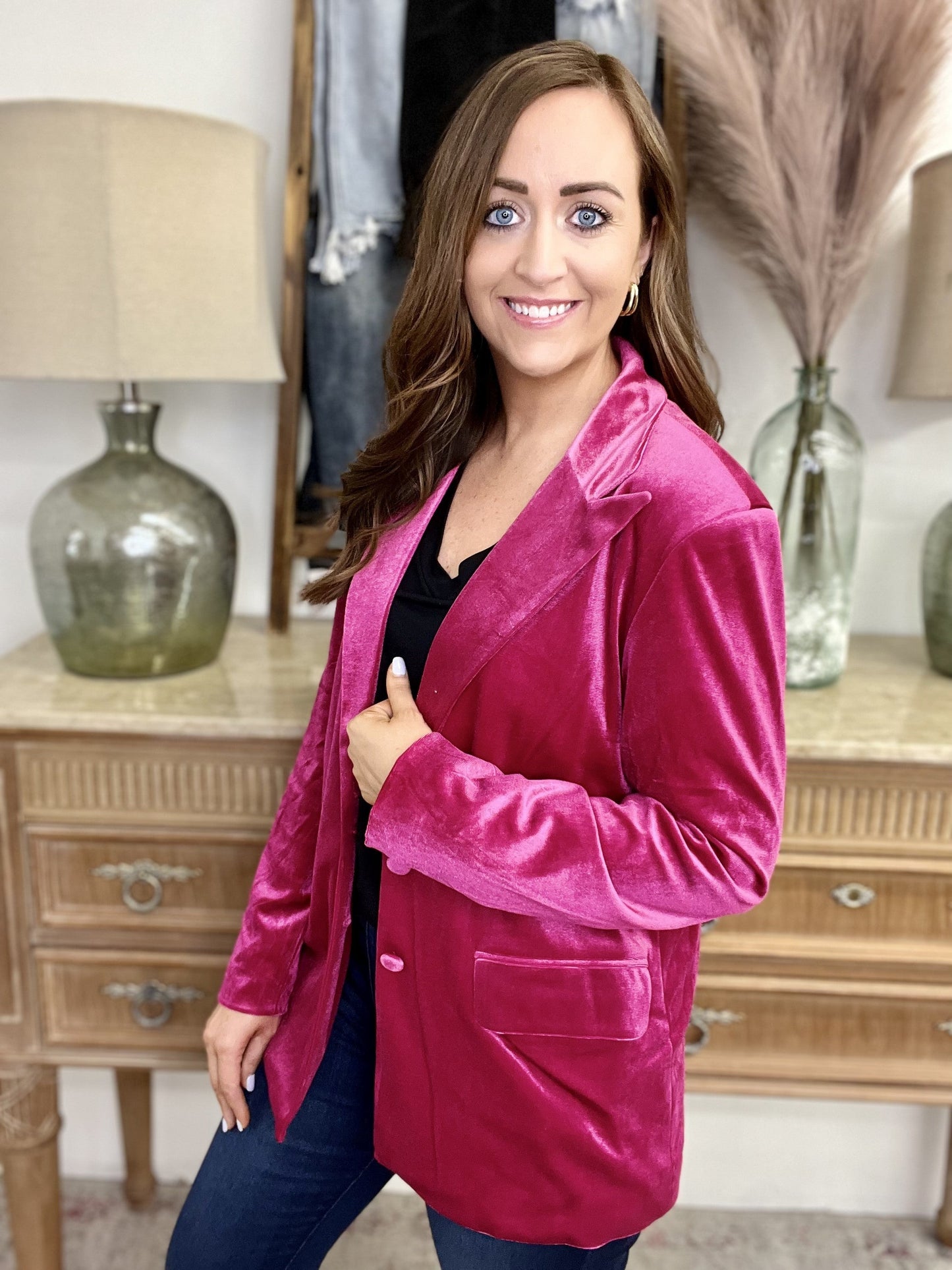 The Velvet Blazer in 2 Colors