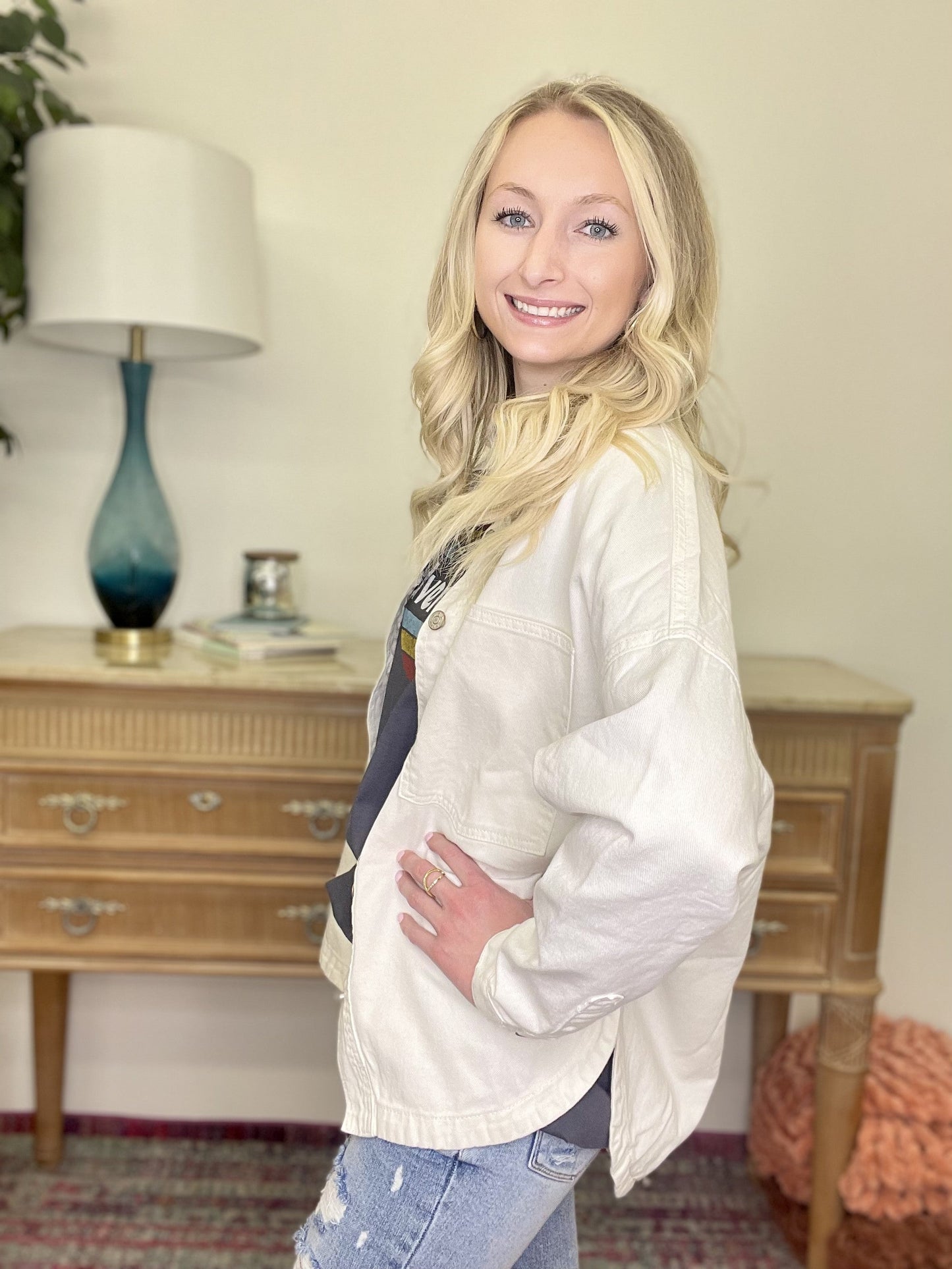 The Summer White Shacket