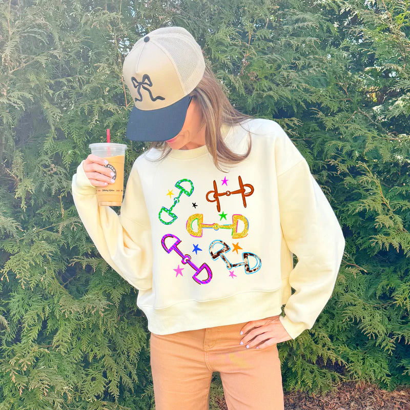 Horse Bit Crop Sweatshirt