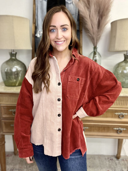 The Cognac Combo Shacket-All Sizes