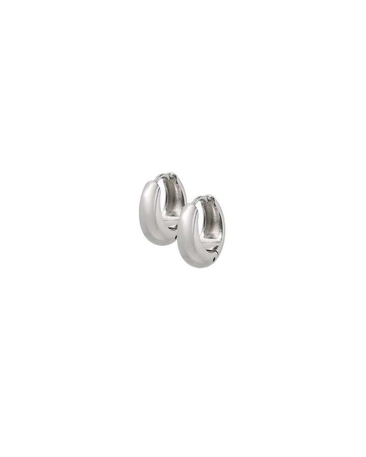 Huggie Earrings - Sunday Hoop Silver 10mm