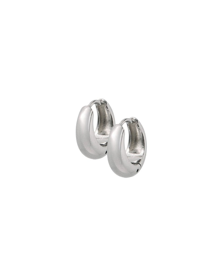 Huggie Earrings - Sunday Hoop Silver 12mm