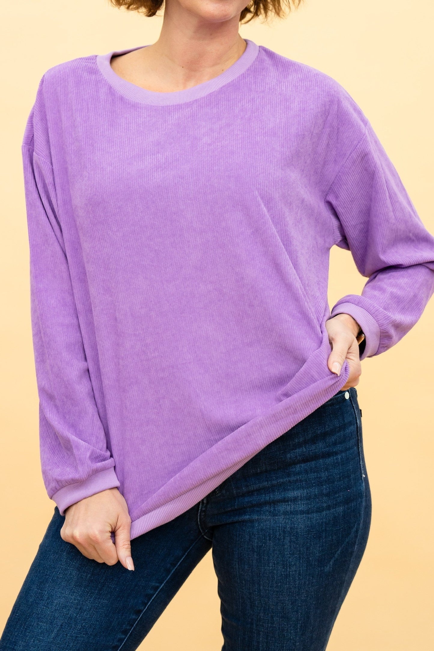 The Beck Corded Velvet Pullover-7 Colors-AS