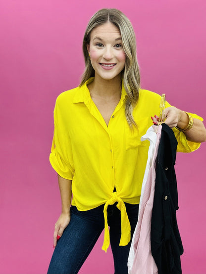 The Geegee Tie Top in 4 Colors/AS