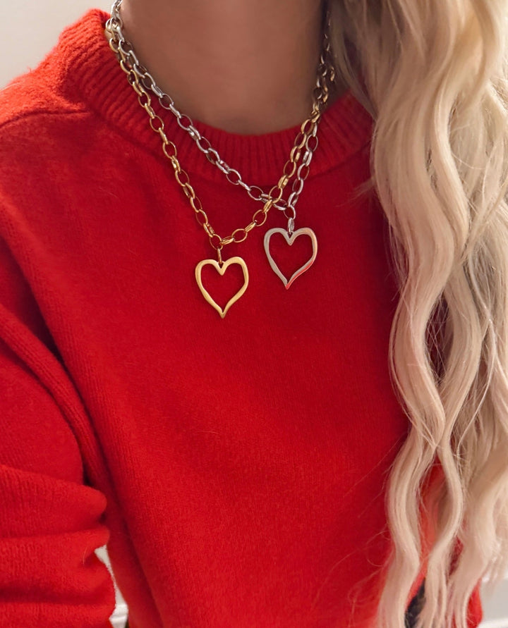 The Large Open Heart Necklace