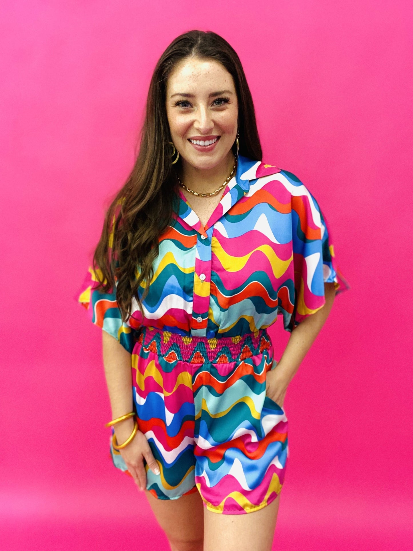 The Dancing Waves Dakota Romper - AS