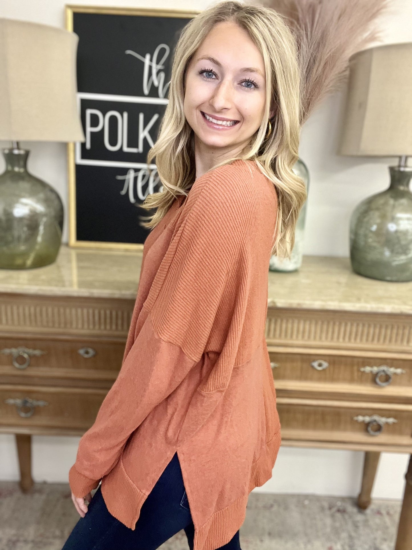 The Cognac Mix It Up Top-All Sizes