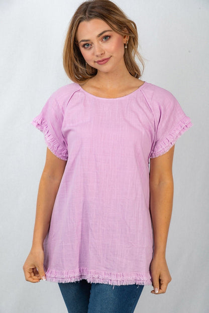 The Lilac Back Hem Top