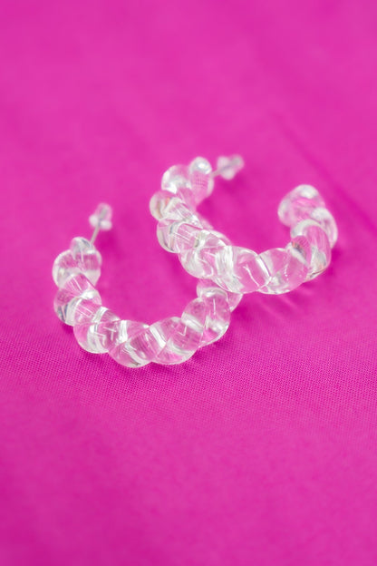 The Acrylic Twist Hoops-2 Colors