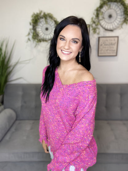 The Pink Confetti Sweater