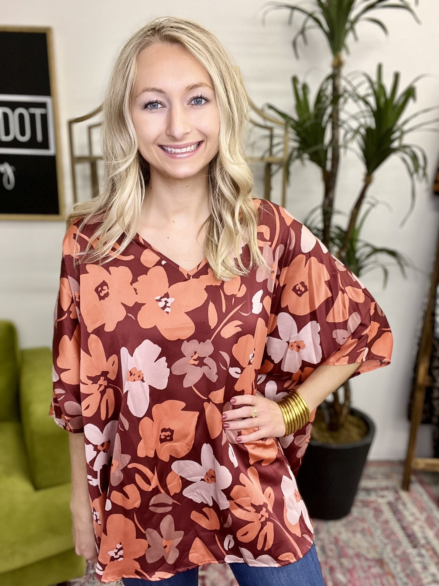 The Golden Girl Poncho Top - AS