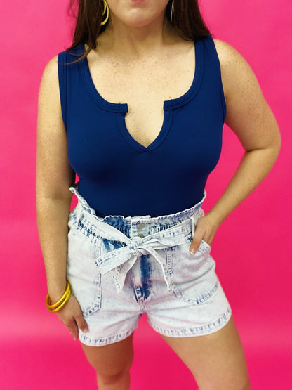 The Denim Paperbag Shorts