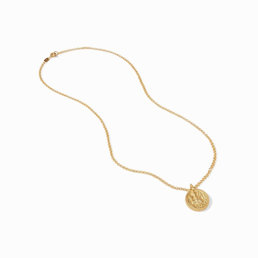 JV Coin Pendant Necklace