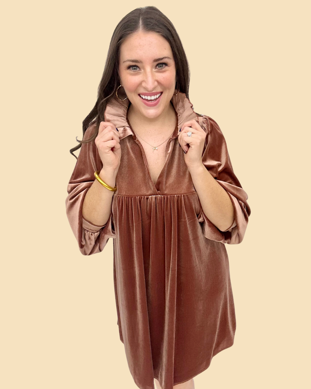 The Velvet Savannah Dress - 4 Colors/AS